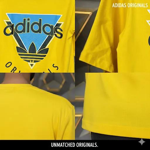 Trendy Men's Adidas Originals Yellow Graphic T-Shirt - Street Style Essential