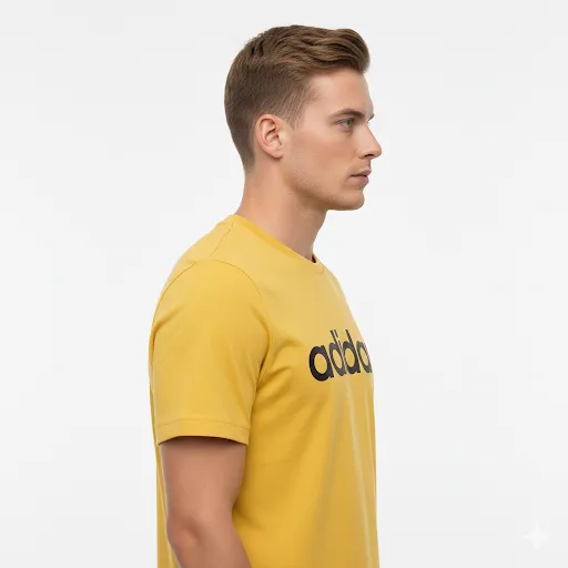 Classic Men's Adidas Yellow Logo T-Shirt - Everyday Comfort & Style