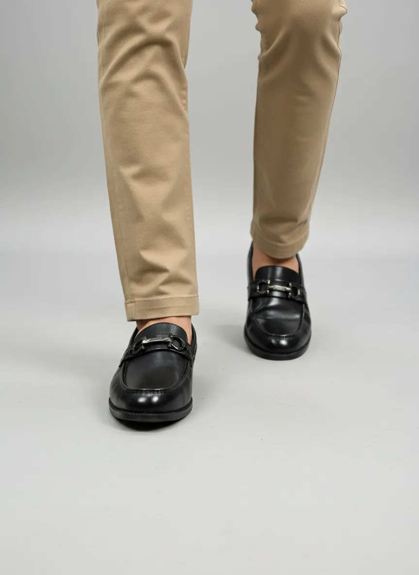 leather horsebit loafer.