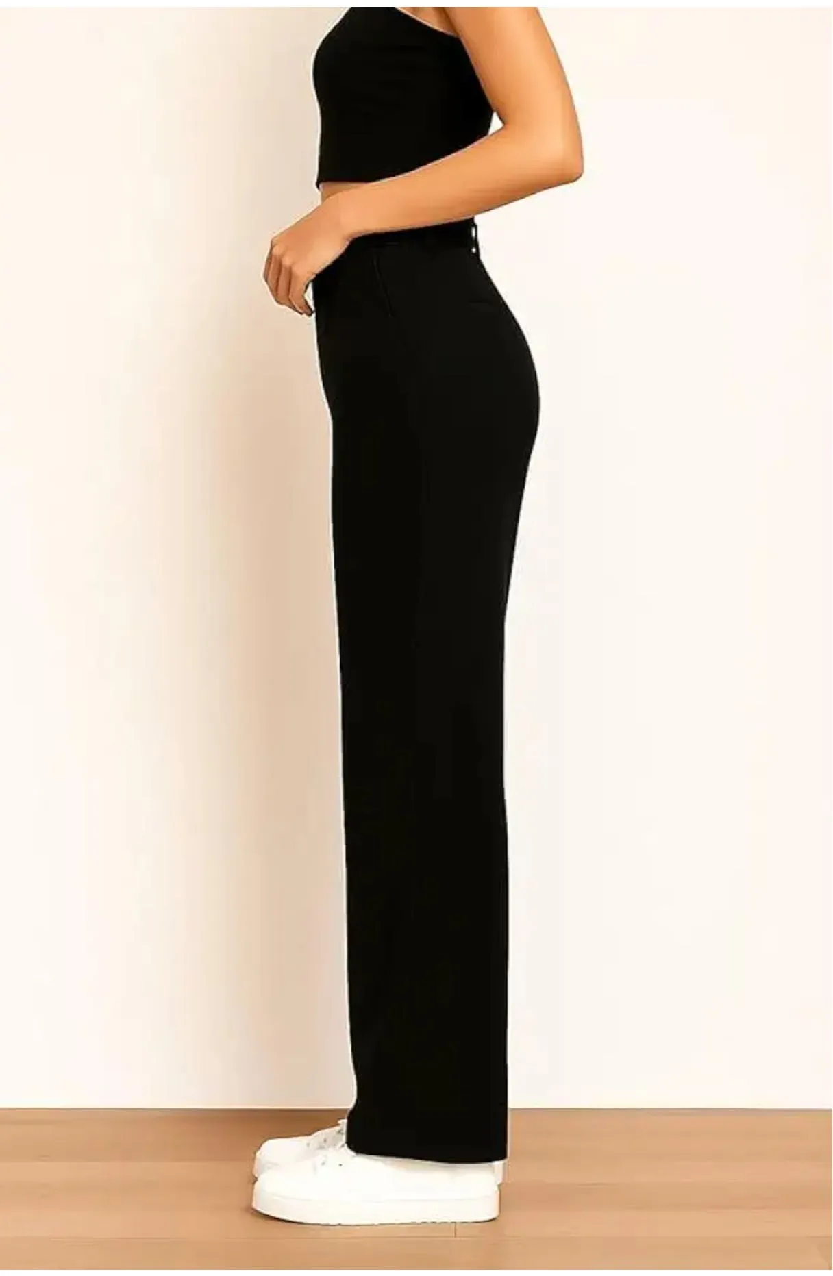 Women High Rise High Waist Trousers Flared Korean Style Formal Pants| Elegant Workwear for Office
