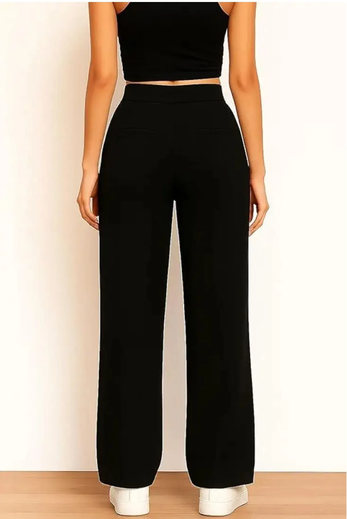 Women High Rise High Waist Trousers Flared Korean Style Formal Pants| Elegant Workwear for Office