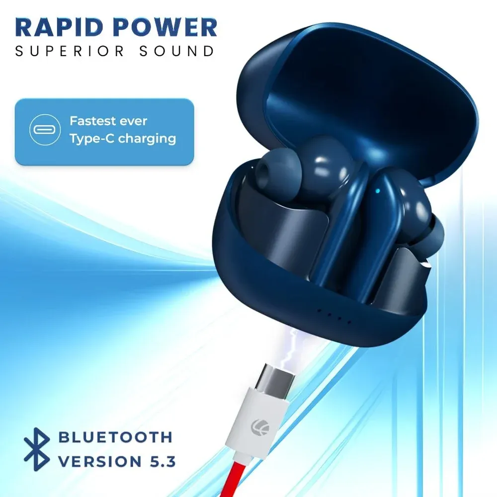 Earbuds with Type-C Connector, ENC Noise Cancellation, 30 Hrs Playtime