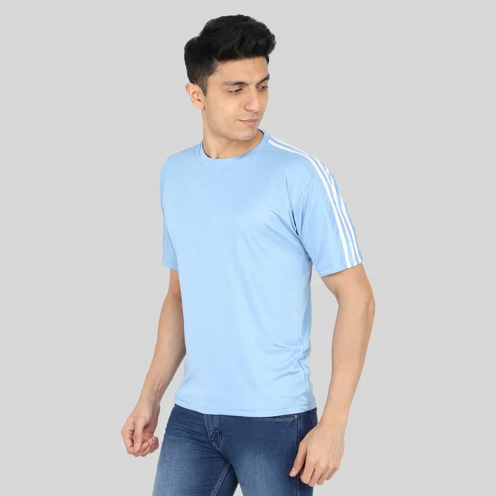 Round Neck T Shirt, Half Sleeve, Plain