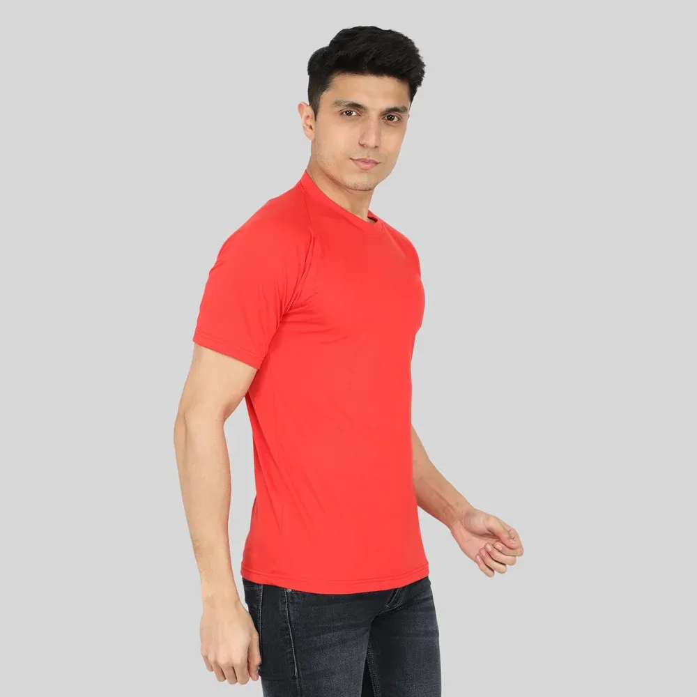 Round Neck T Shirt, Half Sleeve, Plain