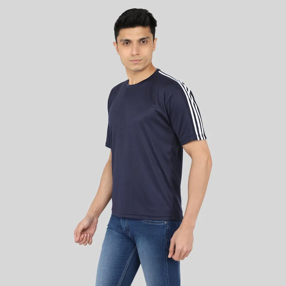 Round Neck T Shirt, Half Sleeve, Plain