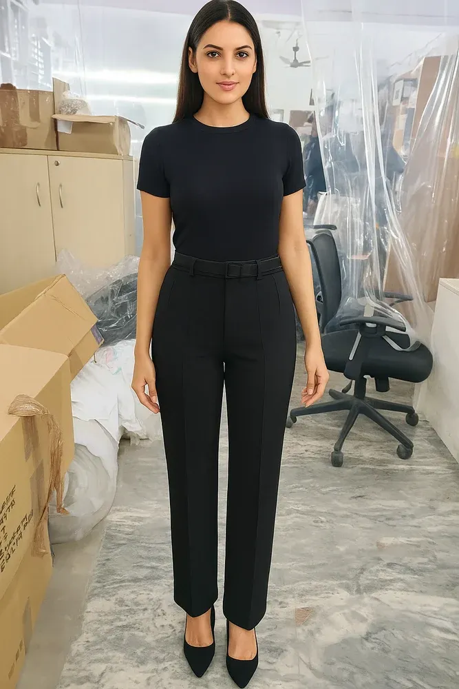 Regular Fit Women Trousers, Casual Trouser, Polyester