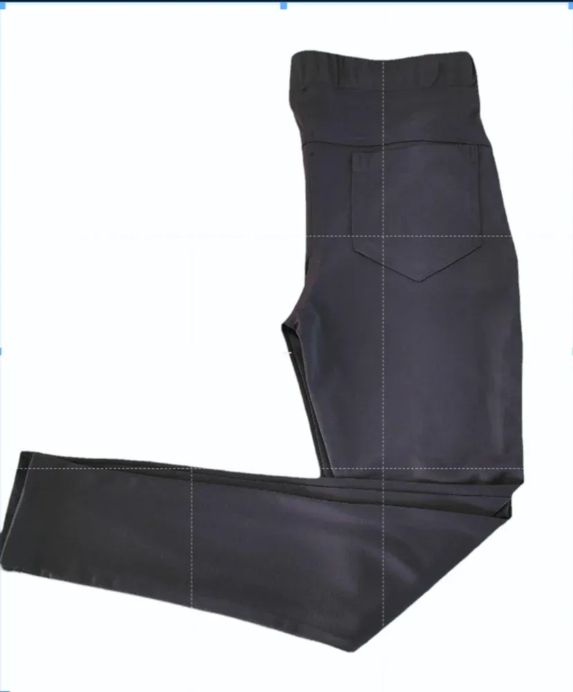 Girls Grey Cotton Lycra Plain Trouser