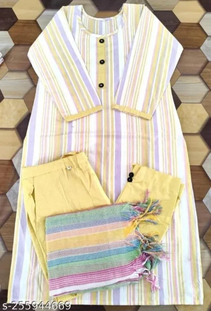 Ladies Designer Check Cotton Kurti