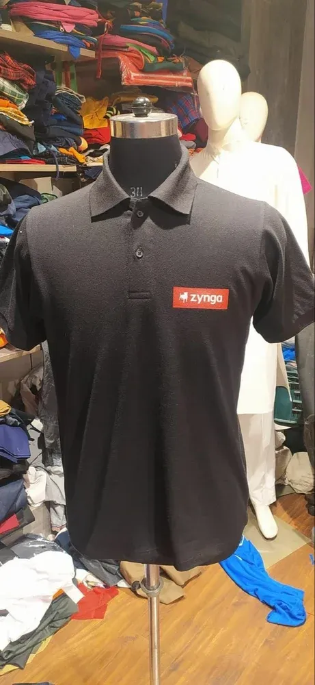 Polo Collar T Shirt, Half Sleeves, Plain