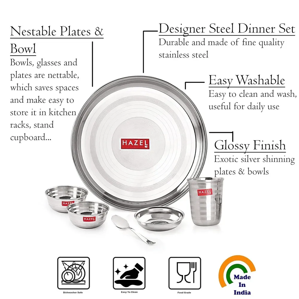 Elegent Stainless Steel Dinner Set, 36 Pieces Set