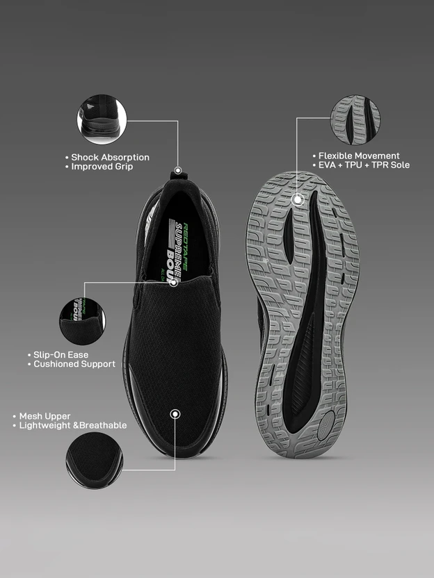 RED TAPE Men's Walking Slip-On | Lightweight Comfort for Everyday Steps Walking Shoes For Men