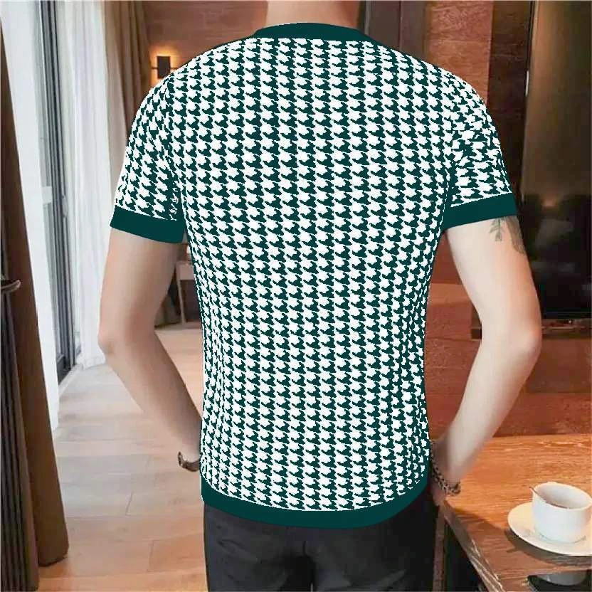 sti Printed Men Round Neck Maroon, Dark Green T-Shirt