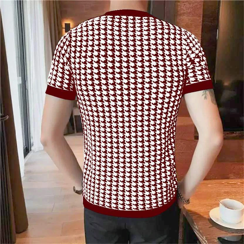 sti Printed Men Round Neck Maroon, Dark Green T-Shirt