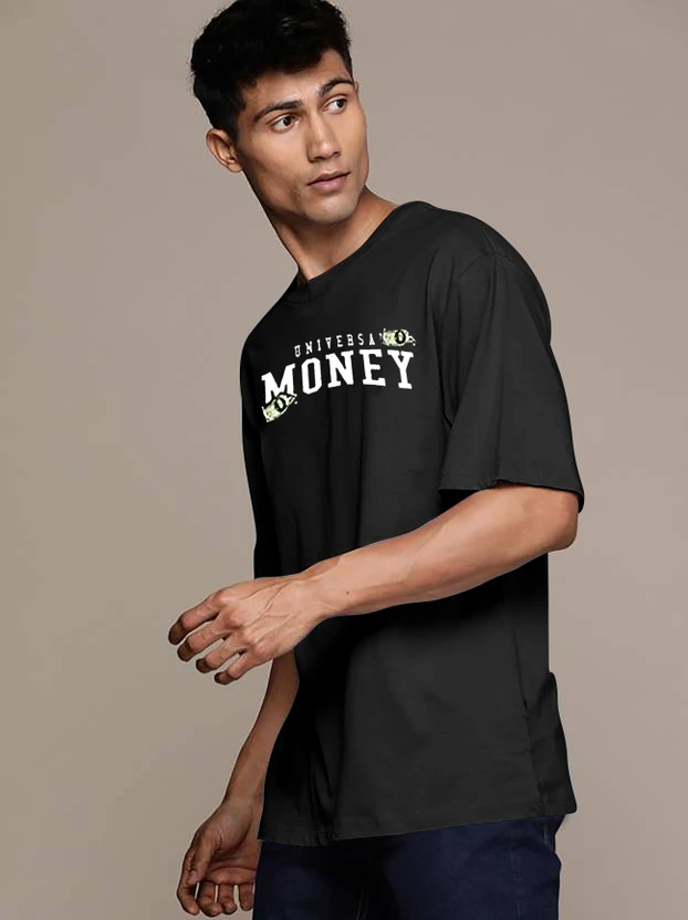 Beaumen Printed, Typography, Graphic Print Men Round Neck Black T-Shirt