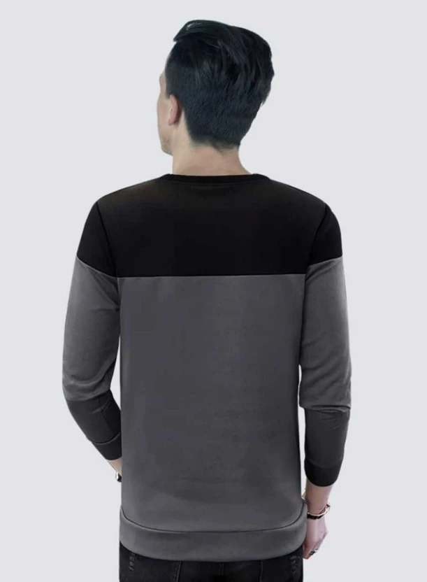 FAOES Printed Men Round Neck Grey T-Shirt