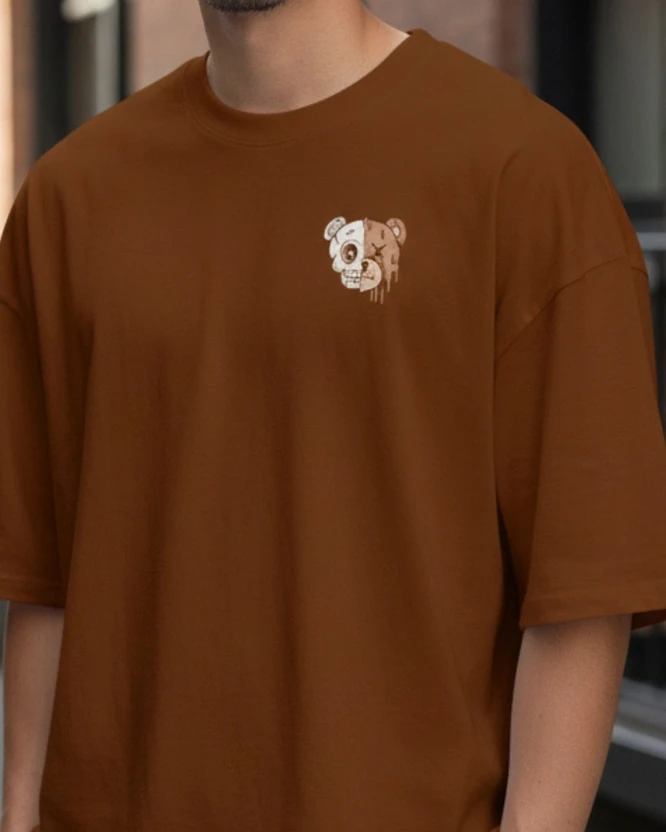 FLYIND VOGUE OUTFIT Graphic Print Men Round Neck Brown T-Shirt