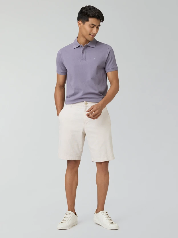 XYXX Solid Men Polo Neck Purple T-Shirt