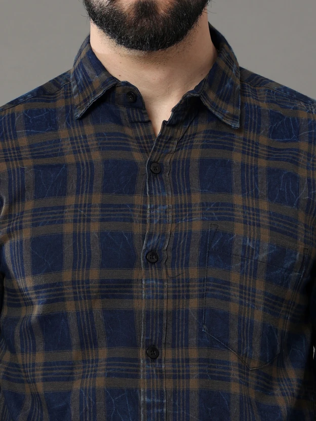 Mahavirnxt Men Checkered Casual Multicolor Shirt