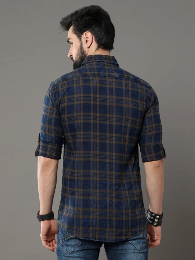 Mahavirnxt Men Checkered Casual Multicolor Shirt