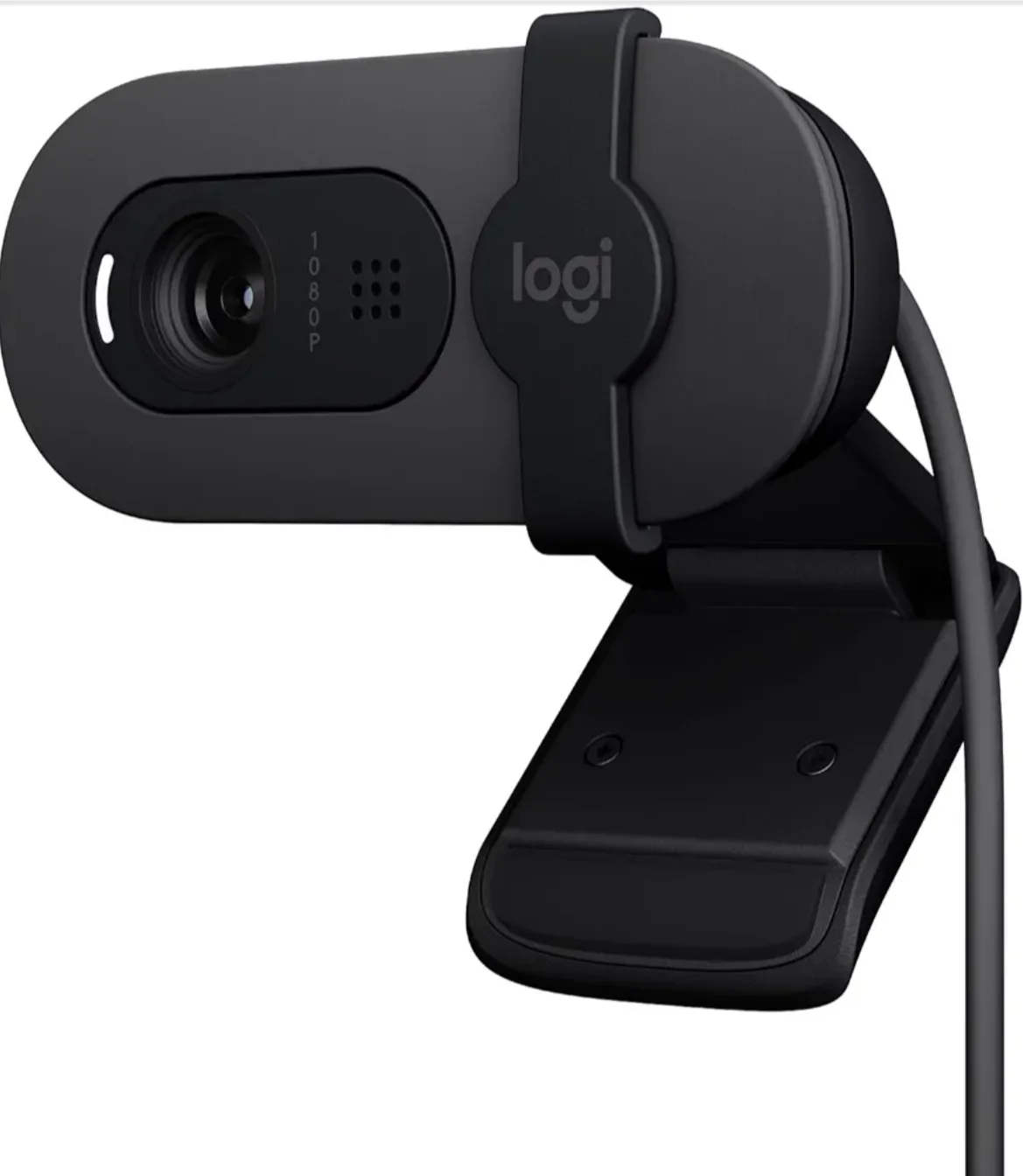 Logitech Brio 100 Full HD Webcam for Meetings and Streaming, Auto-Light Balance, Built-in Mic